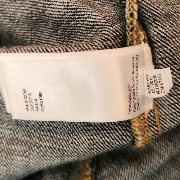 KATE SPADE SATURDAY BELTED JEAN JACKET W ZIPPER - Picture 10 of 12